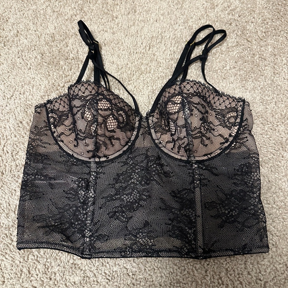 Victoria's Secret Black Lace Bustier